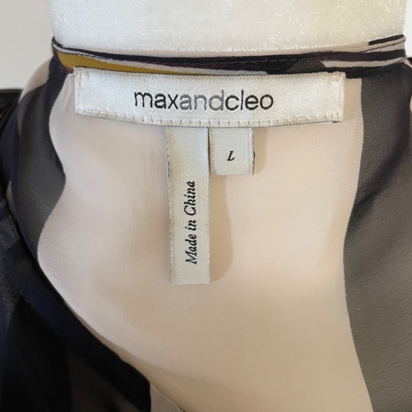 Max and Cleo striped knee length shift dress with tie waist - L - Picture 12 of 14